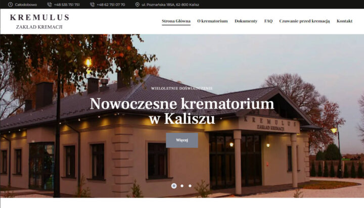 Godne pożegnanie w nowoczesnym krematorium w Kaliszu